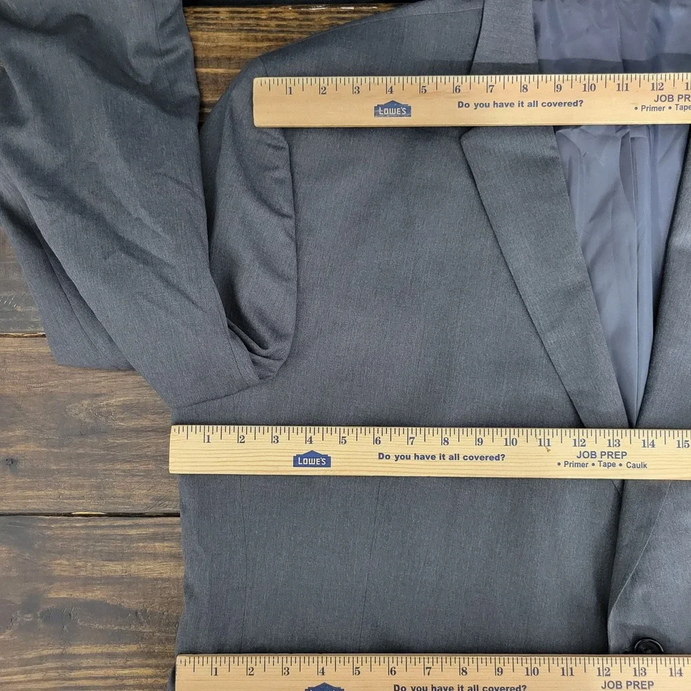 Stafford Men's Travel Suit Separate Sport Coat Two Button Gray‎ Wool Blend 54R
